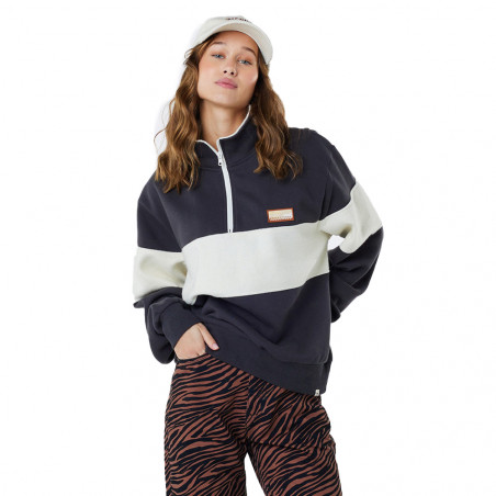 SWEAT FEMME RIP CURL FORTALEZA HALF ZIP NOIR