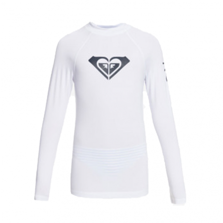 LYCRA  Enfant ROXY WHOLE HEARTED MANCHES LONGUES BLANC