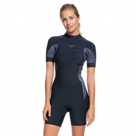 Shorty femme Roxy 2/2 Syncro Manches courtes noir