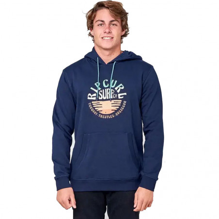 Sweat à capuche RIP CURL Down the line pop over Bleu Marine