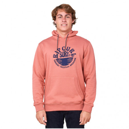 Sweat à capuche RIP CURL Down the line pop over Rouge