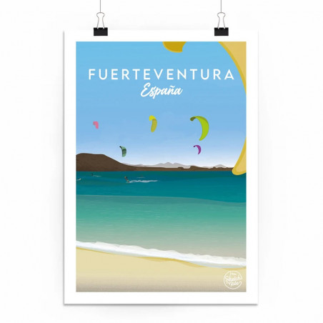 Poster Fuerteventura Espagne by Sketch my Kite