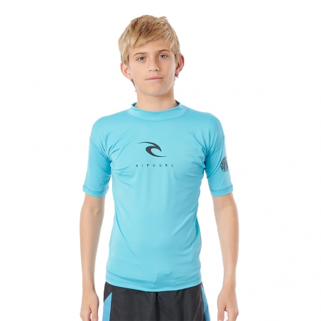 LYCRA Enfant RIP CURL CORP Manches Courtes BLUE