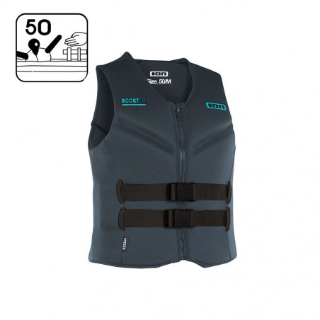 GILET IMPACT ET FLOTABILITE ION BOOSTER 50 NEWTON FRONTZIP GRIS