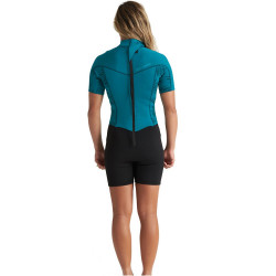 SHORTY BILLABONG FEMME SYNERGY BACKZIP NOIR BLEU 2020