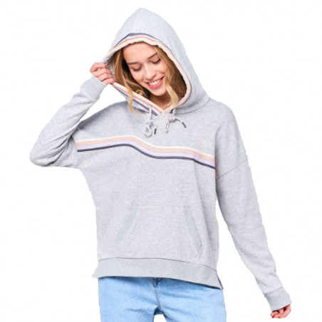 Sweatshirt à capuche RIP CURL Fleece basic imprimé Femme Gris clair