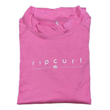 WETSHIRT FILLE RIP CURL GOLDEN RAYS MANCHES COURTES ROSE