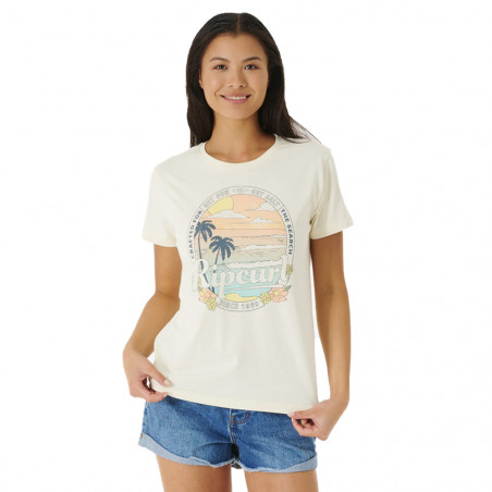 T-SHIRT FEMME RIPCURL SUN SALT STANDARD BEIGE