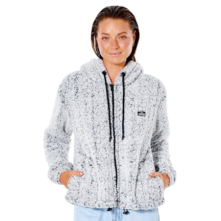 Veste zip capuche femme rip curl dark and stormy light grey