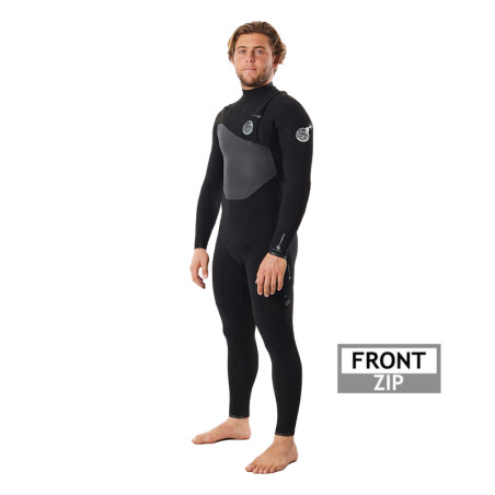 Combinaison rip curl flashbomb 5-3 frontzip noir