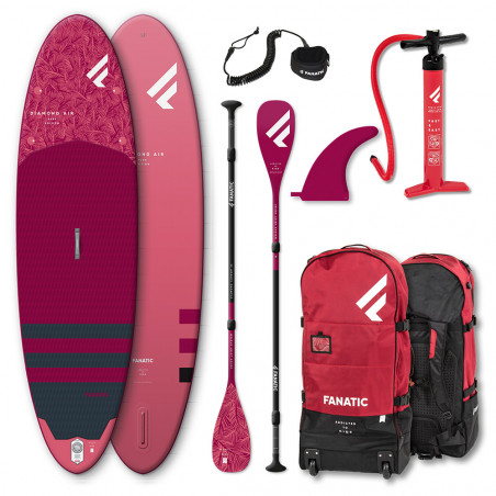 PADDLE GONFLABLE FANATIC 9.8 2022 DIAMOND AIR + PAGAIE CARBON DIAMOND C35