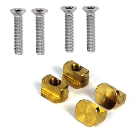 LOT DE 4 TRACK NUTS FOND SCELLE POUR PLANCHE GONFLABLE + VISSERIE