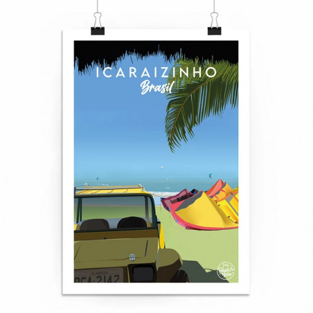 Poster Icaraizinho Brésil by Sketch my Kite