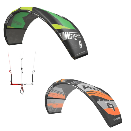 PACK DE KITESURF OCCASION SLINGSHOT RPM 7m² ET 9m² + BARRE