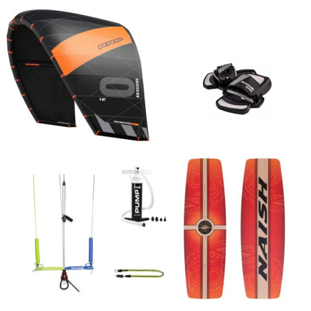 PACK DE KITESURF RRD OBSESSION + PLANCHE NAISH HERO + BARRE KITE ATTIDUE