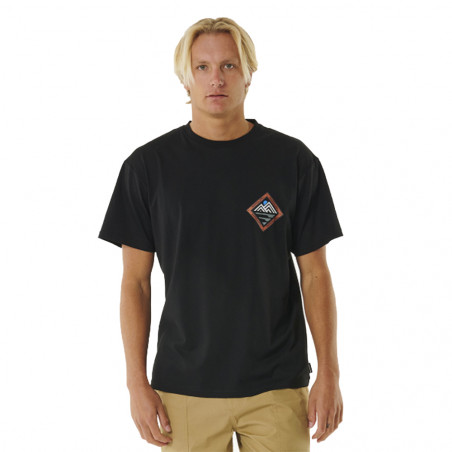 T-SHIRT RIP CURL VAPORCOOL JOURNEYS PEAK NOIR