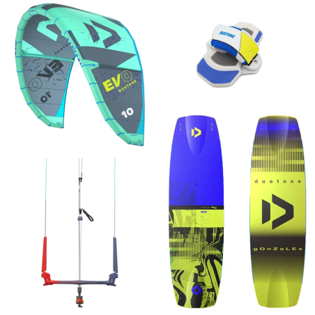 PACK DE KITESURF DUOTONE EVO 2024 + GONZALES 2024 + TRUST BAR 2024