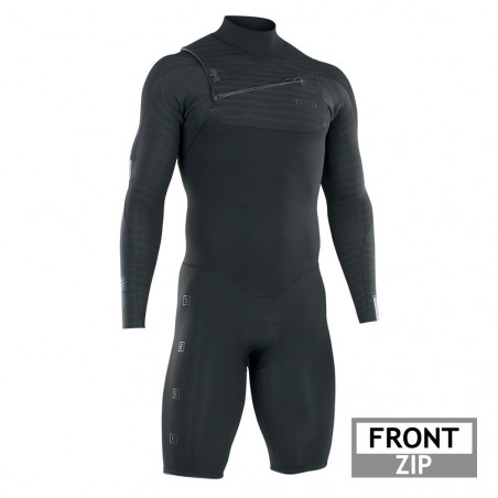 SHORTY ION SEEK CORE 3/2 FRONTZIP MANCHES LONGUES NOIR