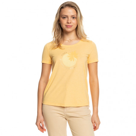 T-SHIRT FEMME ROXY CHASING THE WAVE JAUNE