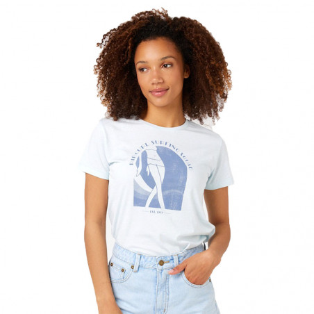 T-SHIRT FEMME RIPCURL RE-ENTRY CREW BLEU