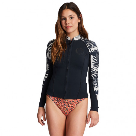 VESTE NEOPRENE FEMME BILLABONG PEEKY 1/1 2023 NOIR TROPICAL