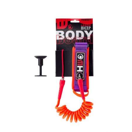 LEASH BODYBOARD HOWZIT ORANGE/VIOLET