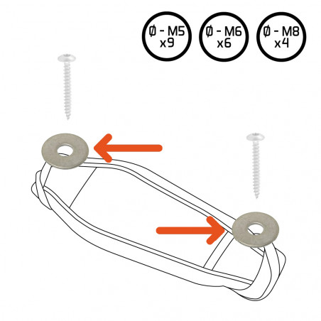 Rondelle extra large pour footstraps - Ryde