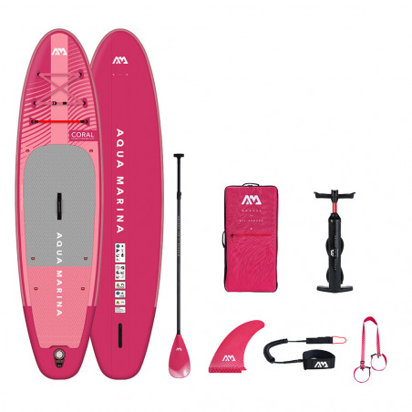 PADDLE GONFLABLE AQUA MARINA CORAL 10.2 RASPBERRY