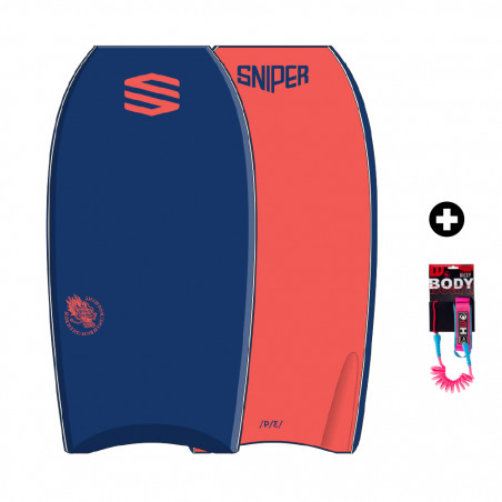 BODYBOARD SNIPER SHENRON PE IMPROVE SERIES BLEU/ROUGE