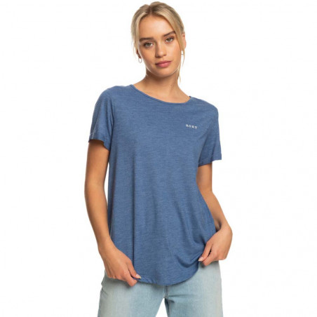 T-SHIRT ROXY DREAMING WAVE MANCHES COURTES BLEU