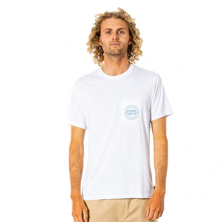 T-shirt RIP CURL Entry Pocket Blanc