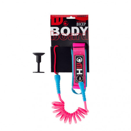 LEASH BODYBOARD HOWZIT ROSE/BLEU