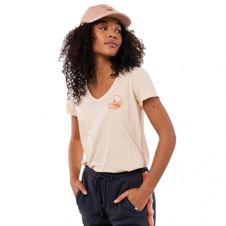 T-SHIRT FEMME RIPCURL RE ENTRY PEACH