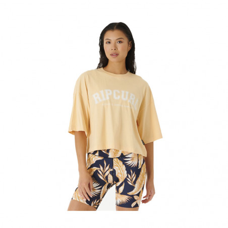 T-SHIRT FEMME RIPCURL SEACELL CROP HERITAGE BLUSH