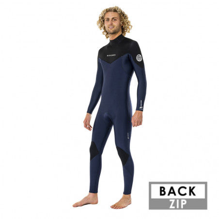 COMBINAISON RIP CURL DAWN PATROL 3/2 BACKZIP NAVY