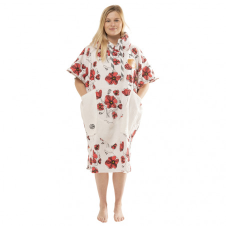 PONCHO Femme V ALL IN COQUELICOTS