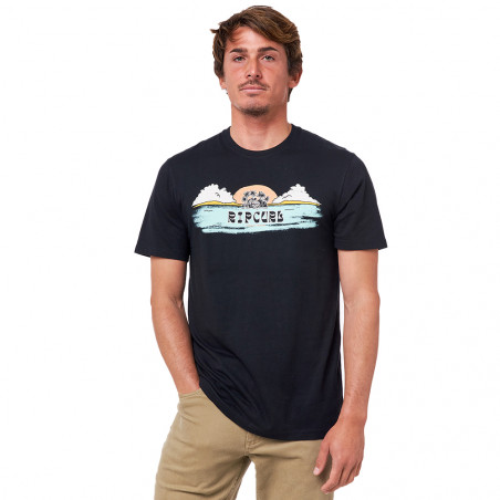 T-SHIRT RIPCURL HORIZON FRONT NOIR