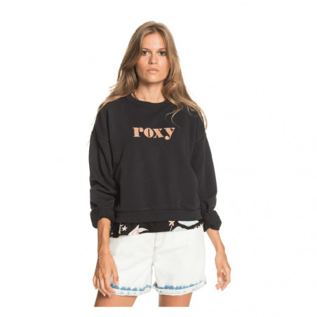 SWEAT ROXY BREAK AWAY CREW GRIS FONCE