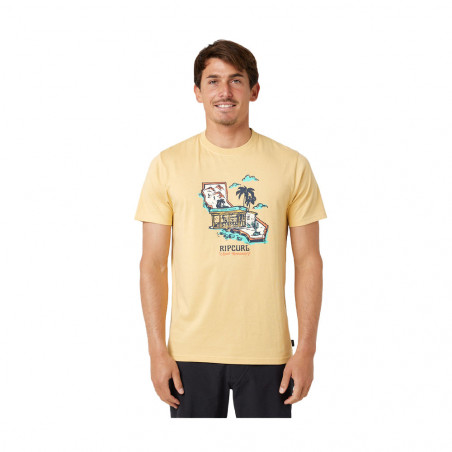 T-SHIRT RIPCURL FRAMED JAUNE