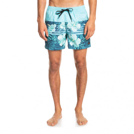 Boardshorts everyday floral stripe bleu Quiksilver