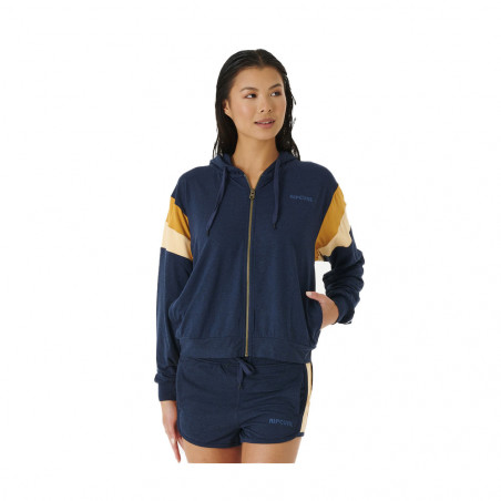 VESTE ZIP FEMME RIPCURL RUN SWIM SURF THROUGH II BLEU MARINE