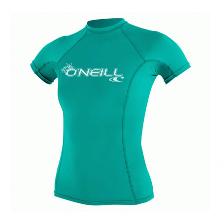 Lycra Oneill Basic Skins Rash Guard manches courtes Femme vert