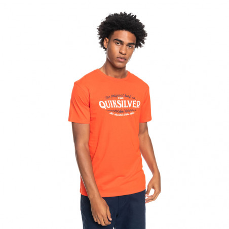 T-shirt check on it orange Quiksilver