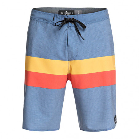 BOARDSHORT QUIKSILVER HIGHLINE SEASONS 18 BLEU JAUNE ROUGE