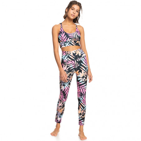 LEGGING FEMME ROXY HEART INTO IT NOIR TROPICAL