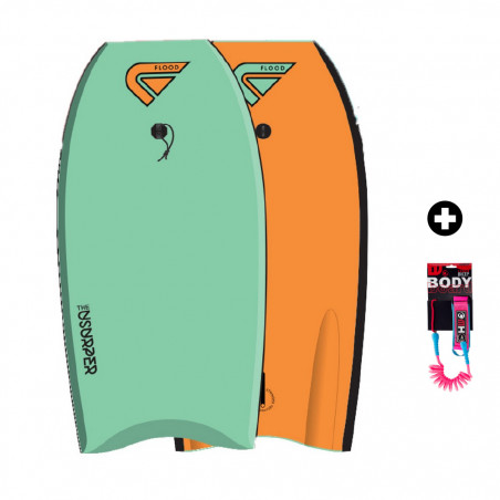 BODYBOARD FLOOD USURPER VERT/ORANGE