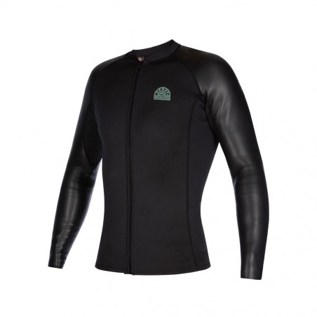 Top neoprene Mystic Manches Longues Frontzip Noir