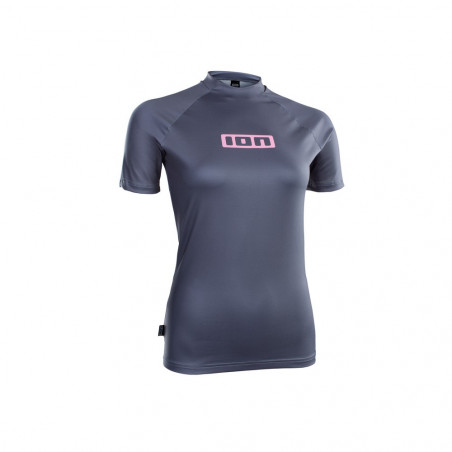 LYCRA ION FEMME MANCHES COURTES BLEU GRIS