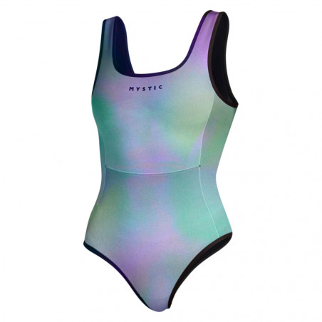 MAILLOT NEOPRENE MYSTIC LUNAR 2/2 WOMAN PURPLE/GREEN