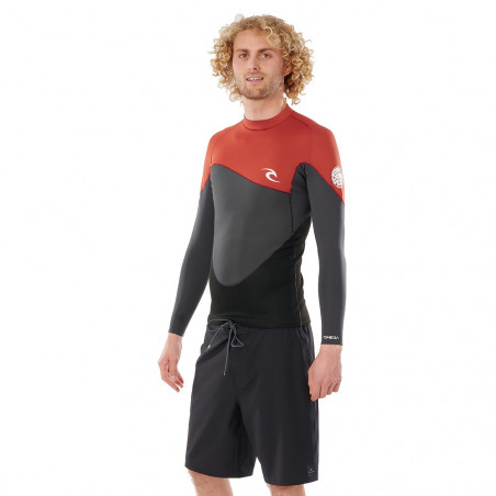 TOP NEO RIPCURL OMEGA 1.5 NOIR ORANGE